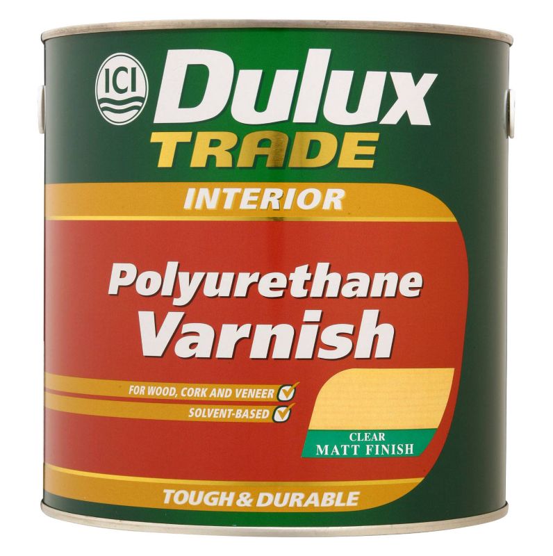 Dulux Trade Polyurethane Varnish Matt A101016608A Clear 2.5L