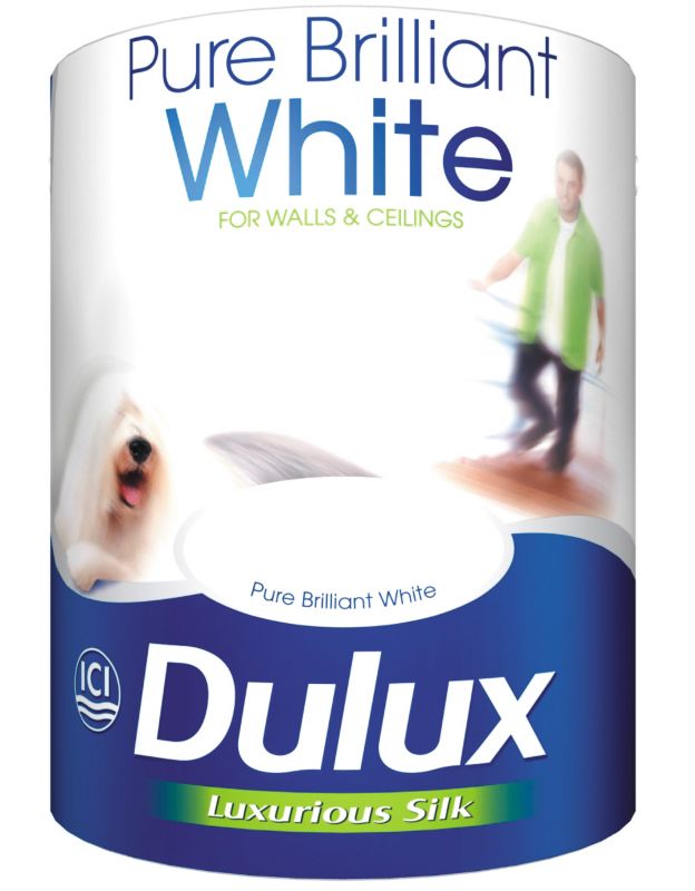 Dulux Luxurious Silk Paint Pure Brilliant White 5L