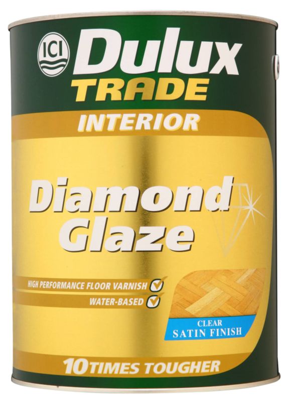 Dulux Trade Diamond Glaze A816000209A Clear Satin Varnish 5L