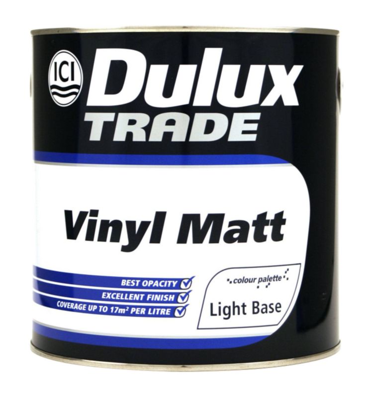 Dulux Trade Vinyl Matt Paint Light Base 25L