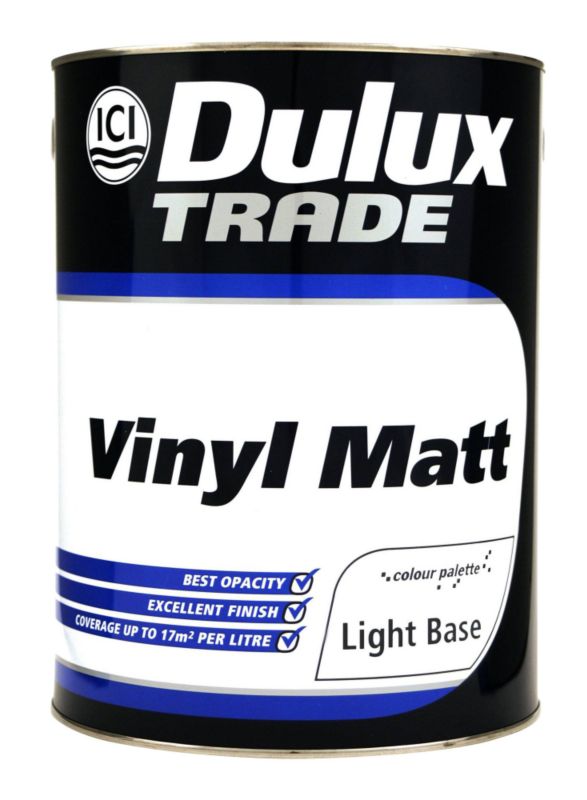 Dulux Trade Vinyl Matt Paint Light Base 5L