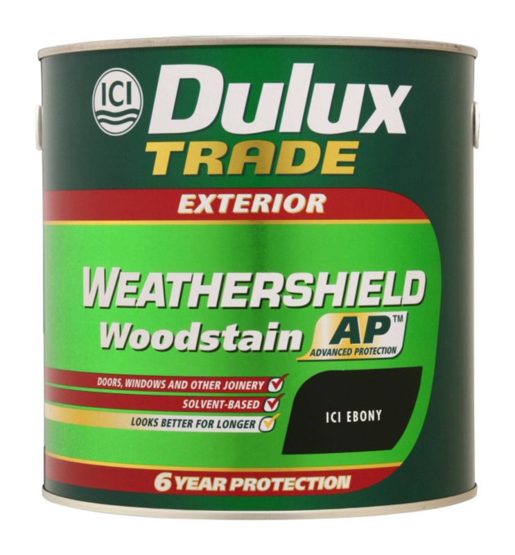 Dulux Trade Weathershield Woodstain Application A106011308A Ebony 2.5L