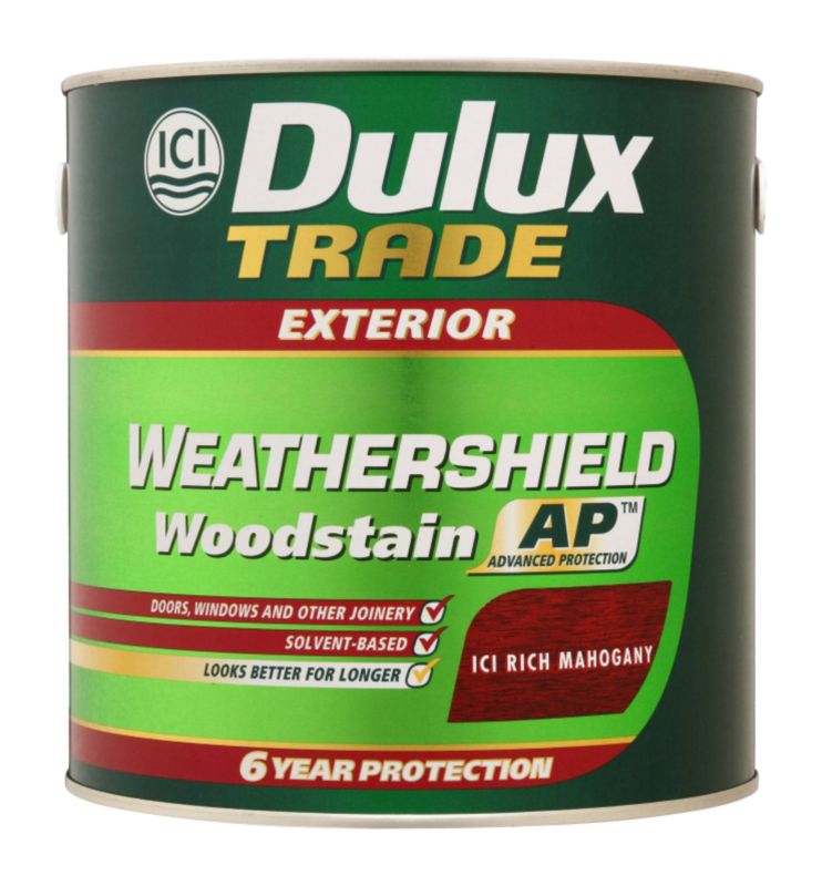 Dulux Trade Weathershield Woodstain Application A106011408A Rich Mahogany 2.5L