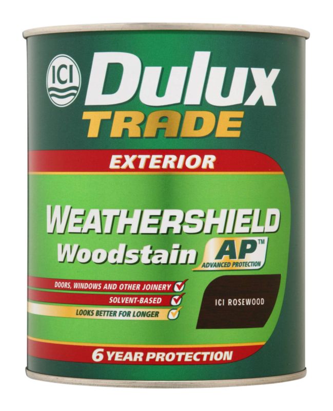 Trade Weathershield Woodstain Application A106011207A Rosewood 1L