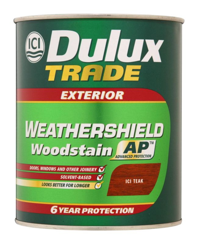 Dulux Trade Weathershield Woodstain Application A106010807A Teak 1L
