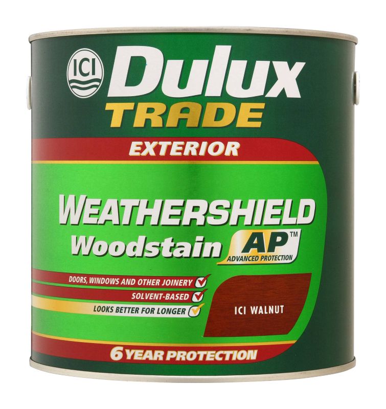 Dulux Trade Weathershield Woodstain Application A106011108A Walnut 2.5L