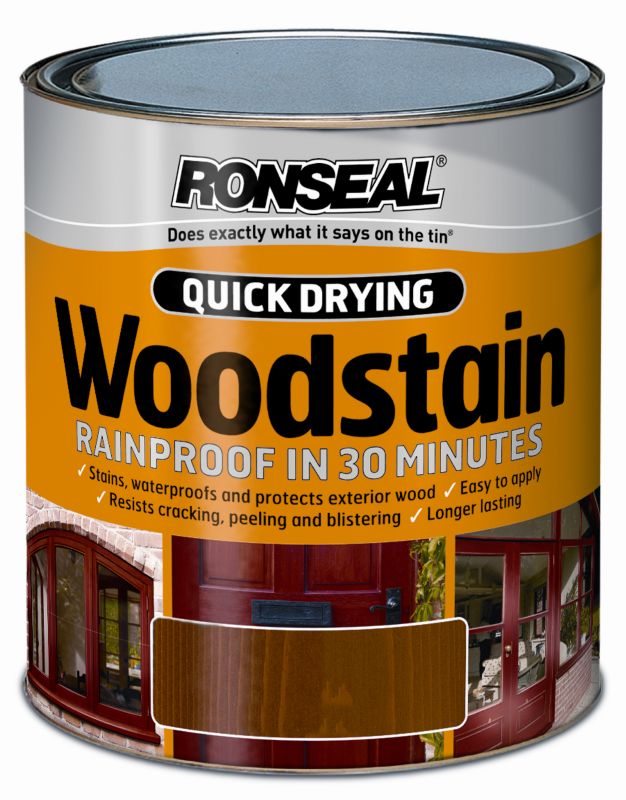 Ronseal Quick Drying Woodstain Deep Mahogany