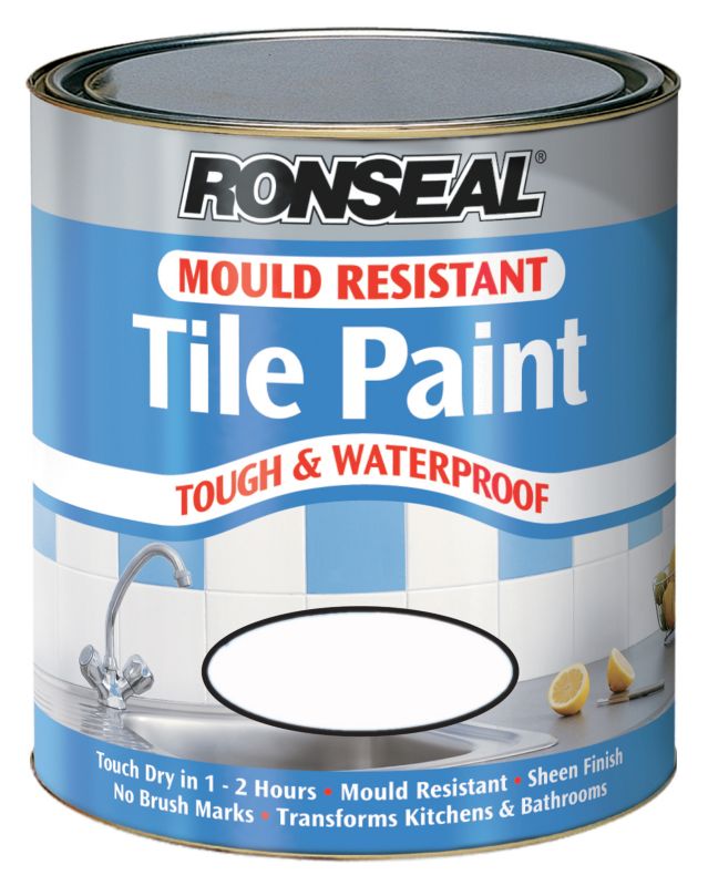 Ronseal Mould Resistant Tile Paint White 750ml