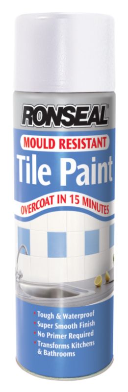 Ronseal Tile Paint Aerosol White 400ml