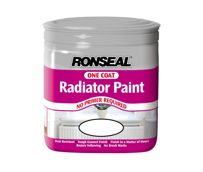 Ronseal One Coat Radiator Paint White 750ml