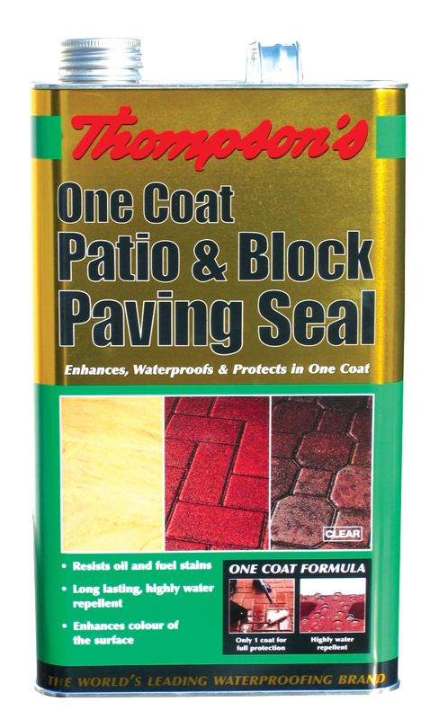 Thompson39s One Coat Patio amp Block Paving Seal Clear 5L