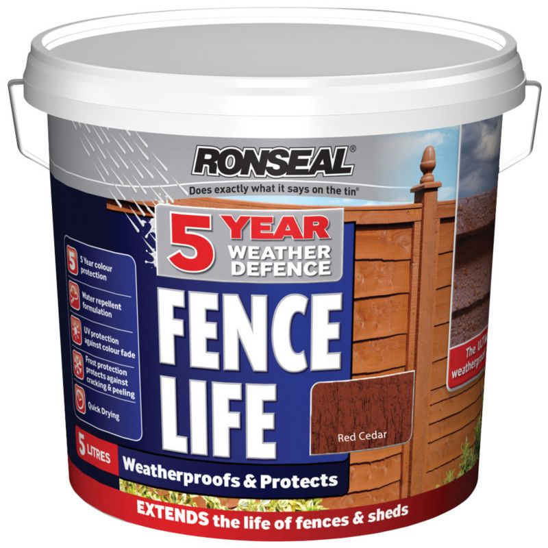 Ronseal 5 Year Weather Defence Red Cedar 5L
