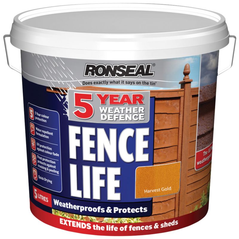 Ronseal 5 Year Weather Defence Harvest Gold 5L