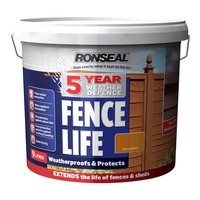 Ronseal 5 Year Weather Defence Harvest Gold 9L