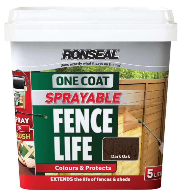 Ronseal One Coat Sprayable Dark Oak 5L