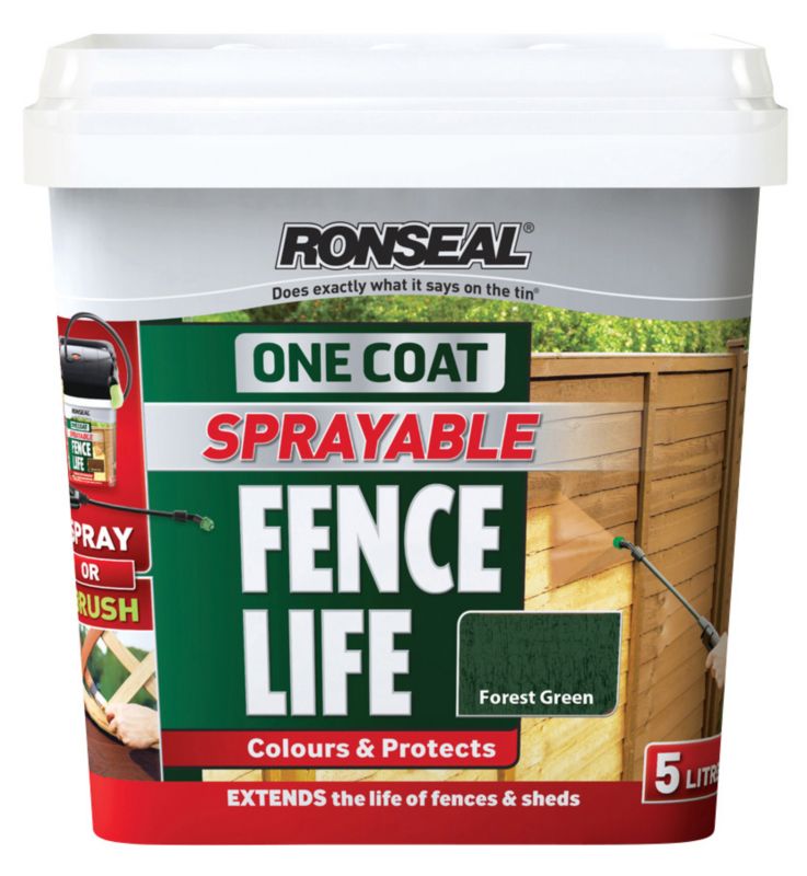 Ronseal One Coat Sprayable Forest Green 5L
