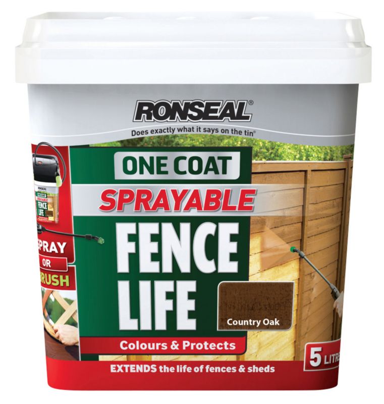 Ronseal One Coat Sprayable Brown 5L