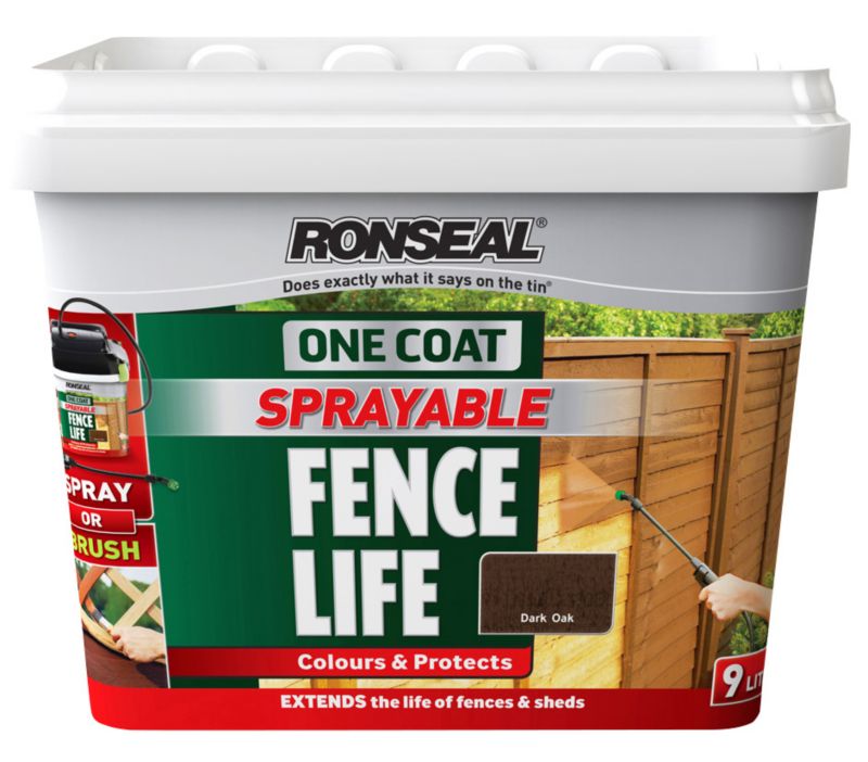 Ronseal One Coat Sprayable Dark Oak 9L