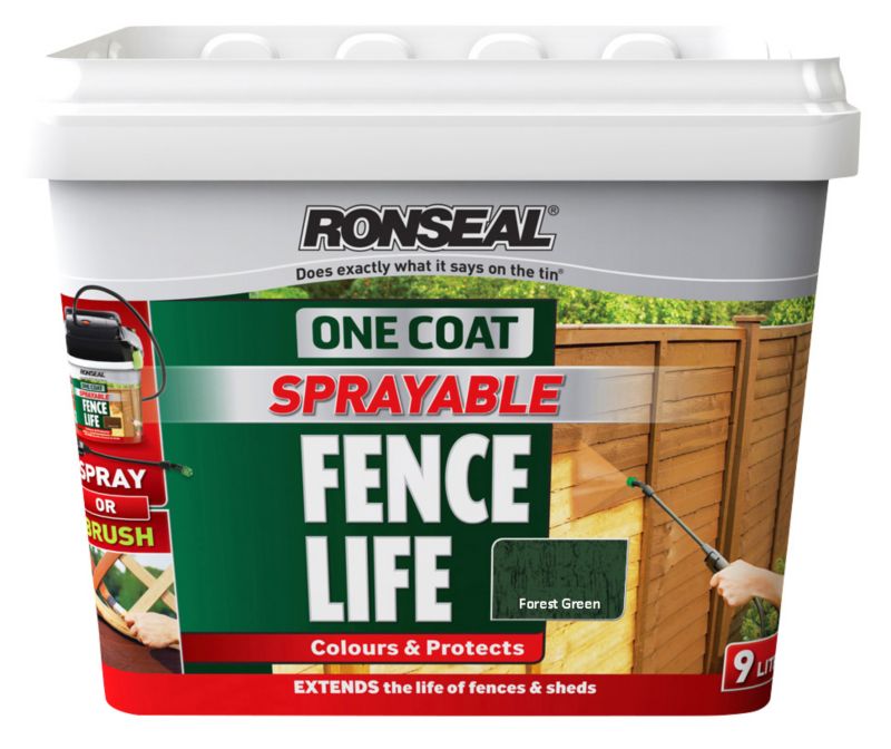 Ronseal One Coat Sprayable Forest Green 9L