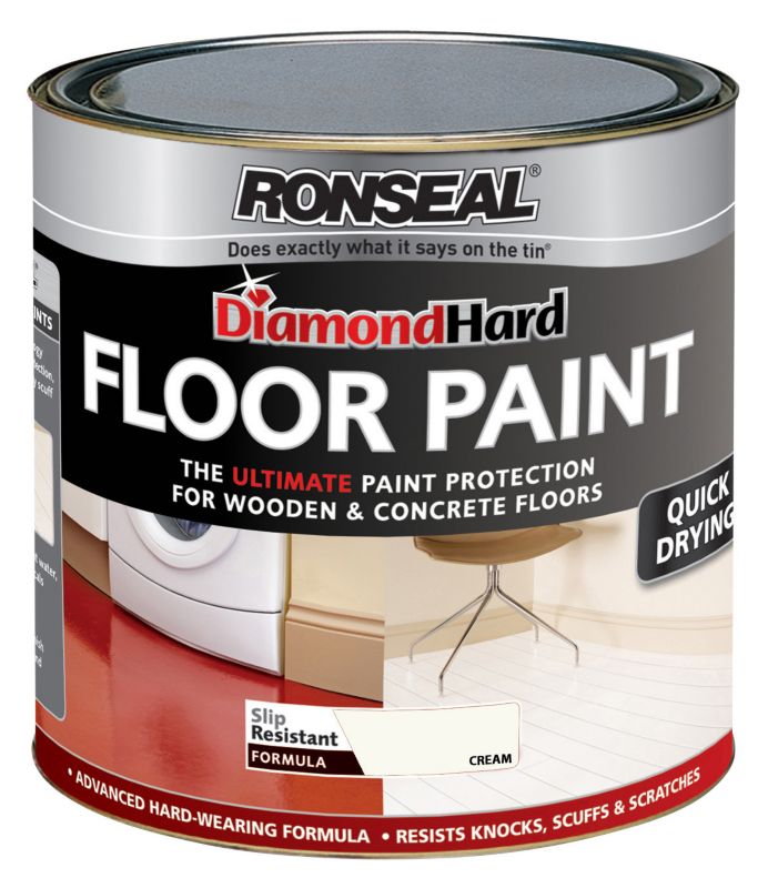 Ronseal Diamond Hard Floor Paint Cream 750ml