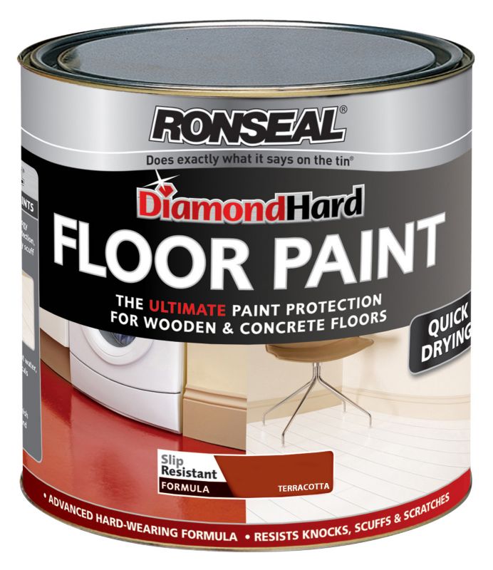 Ronseal Diamond Hard Floor Paint Terracotta 2.5L