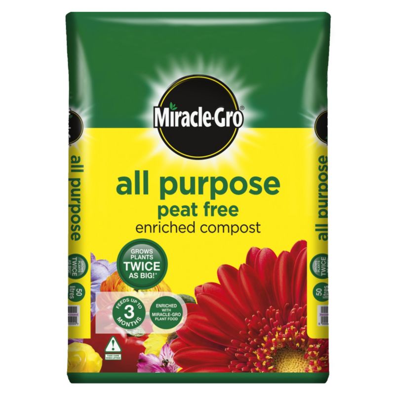 Miracle Gro All Purpose Peat Free Compost 50 Litres