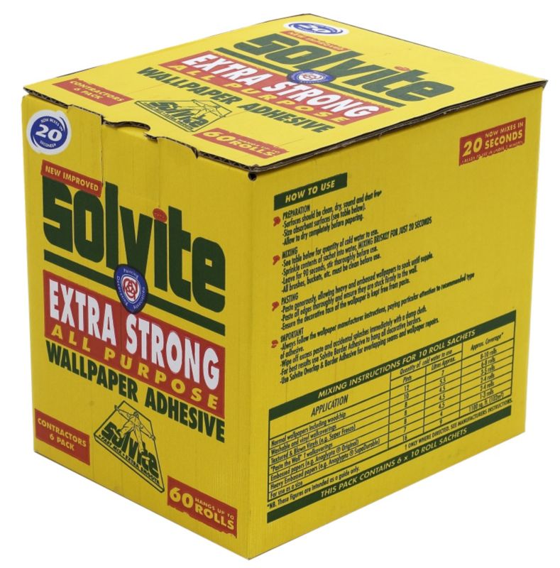 Solvite Wall Paper Adhesive 1140kgUp to 60 Rolls