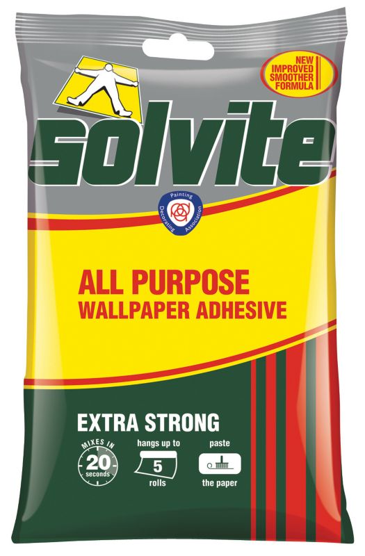 Solvite Extra Strong All Purpose Wallpaper Adhesive 95g-Up to 5 Rolls