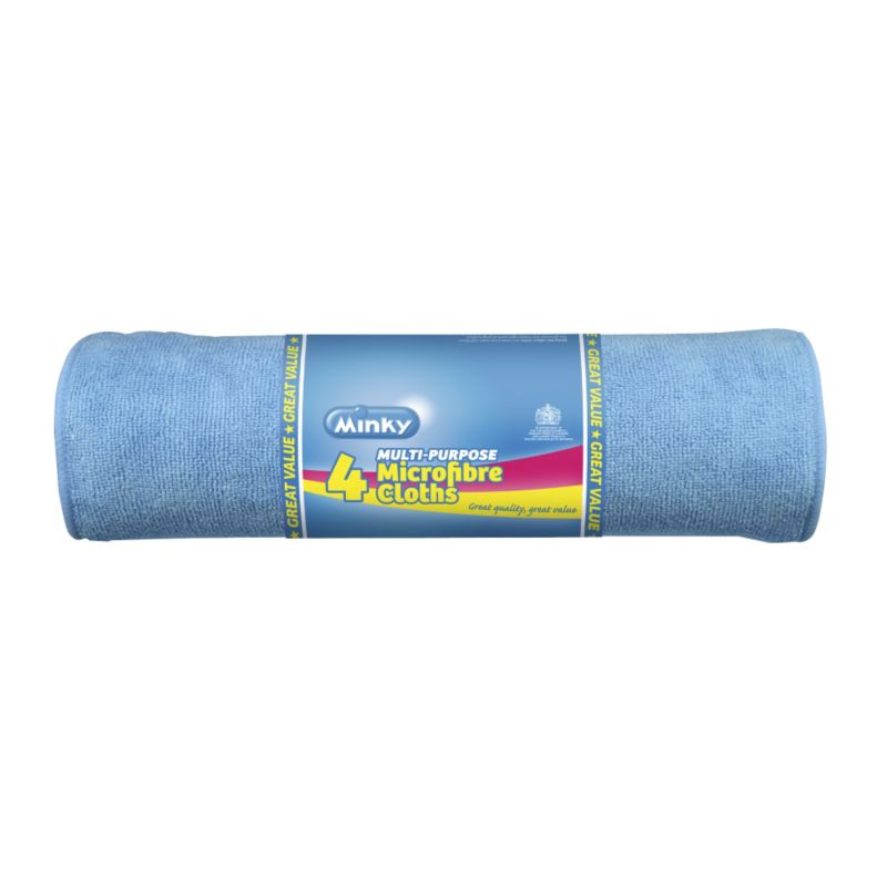 Minky Microfibre Cloths 4pk