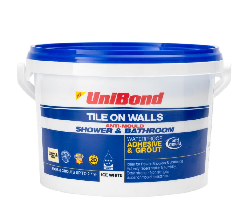 UniBond Antimould Adhesive & Grout Standard Size Ice White