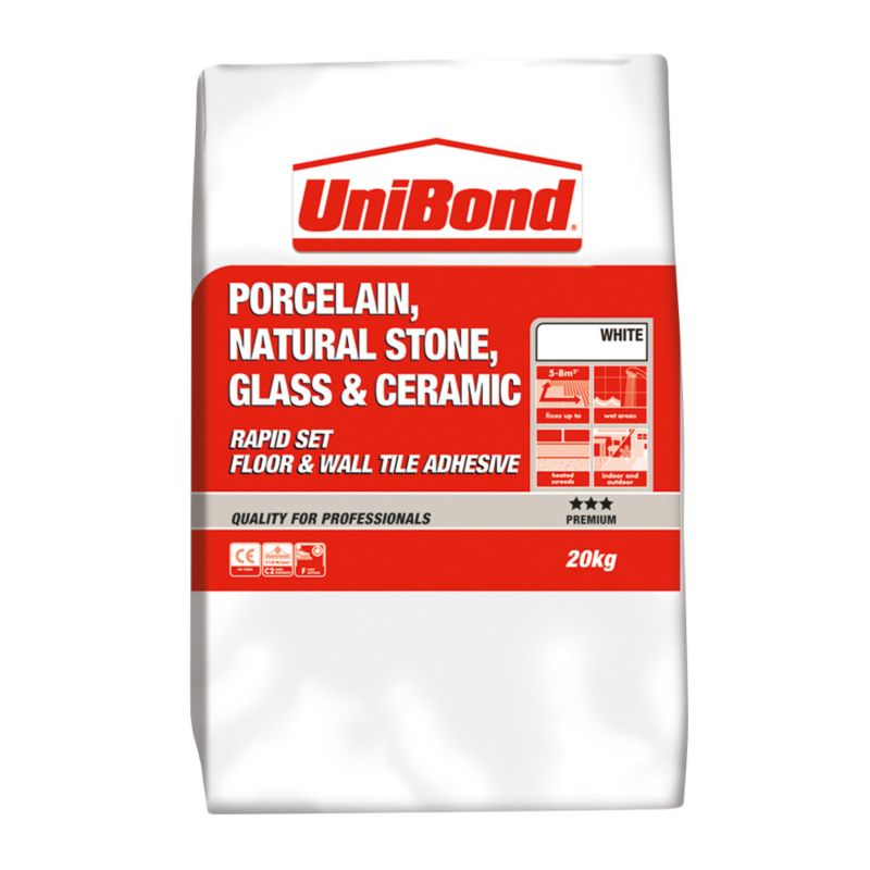UniBond Rapid Set Flex Porcelain Floor Adhesive White