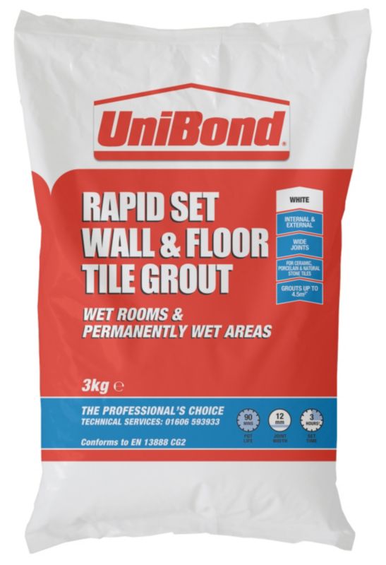 UniBond Rapid Set Wall and Floor Tile Grout White