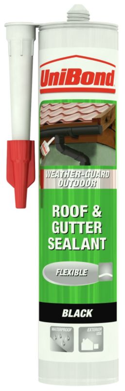 Unibond Roof and Gutter Sealant Black 310ml