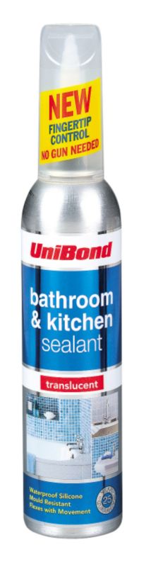 Unibond Bathroom and Kitchen Sealant Translucent 275ml