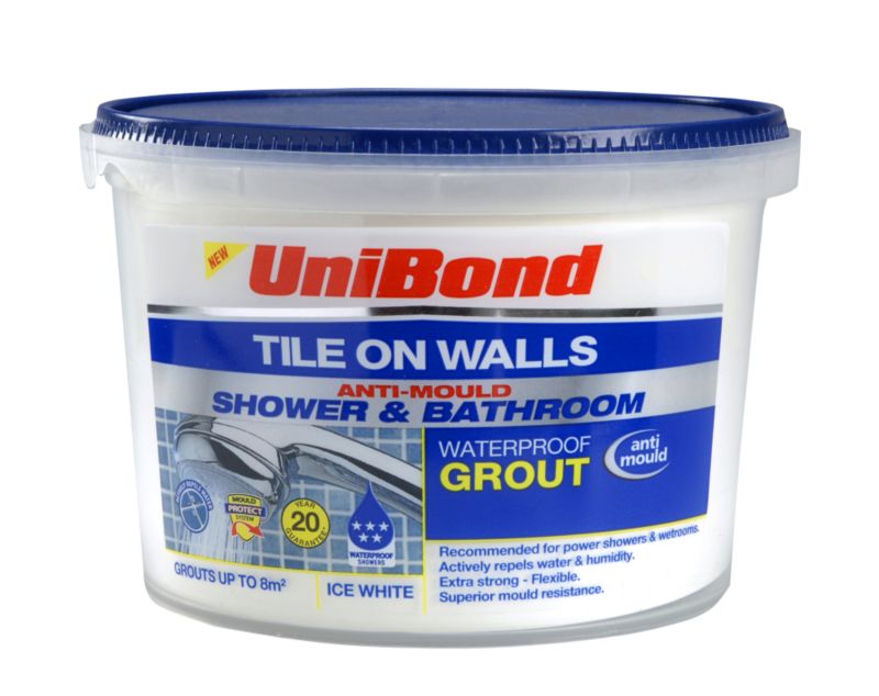 Unibond Tile On Walls Anti Mould Shower amp Bathroom Grout Black
