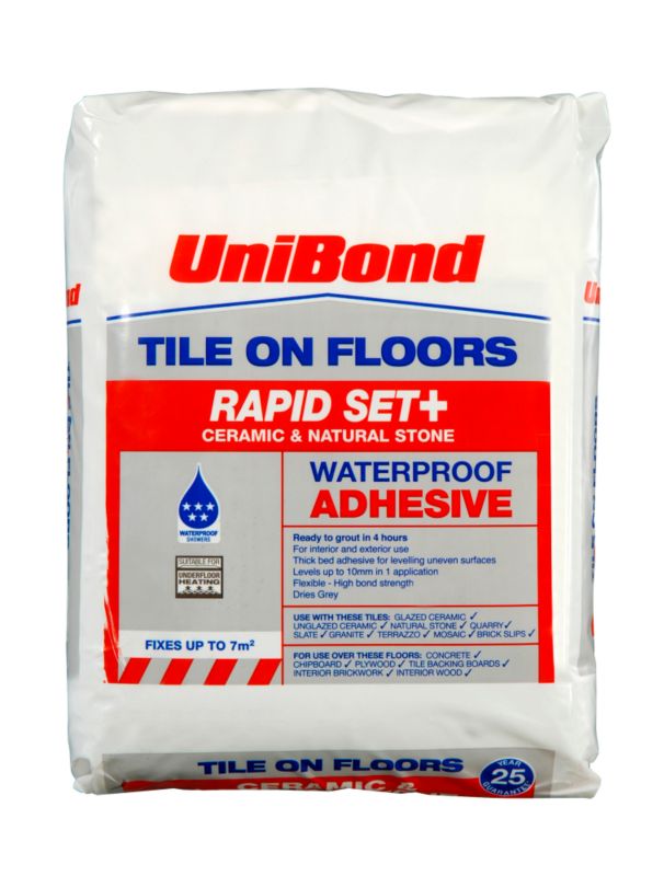 UniBond Tile On Floors Rapid Set Ceramic amp Natural Stone Grey