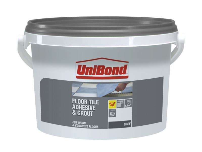 UniBond All In One Floor Adhesive & Grout Dual Surface Grey