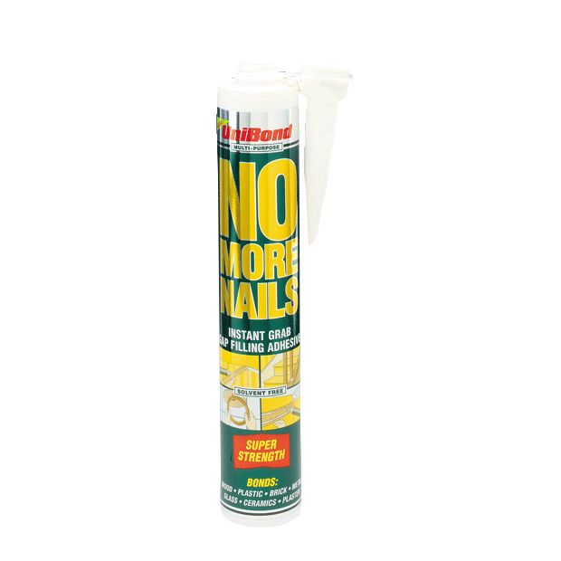UniBond No More Nails Interior Cartridge Super Strength Instant Grab Gap Filling Adhesive Pack Of 4 777914 300ml