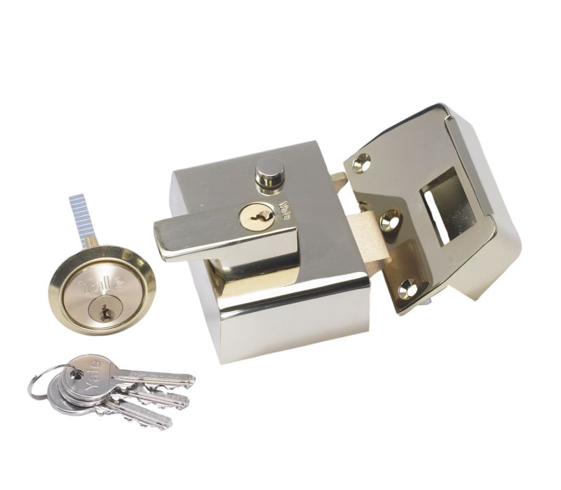 Yale Nightlatch Brass Effect