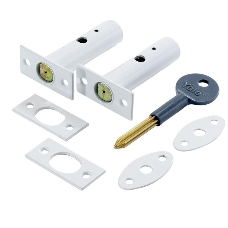 Yale Door Security Bolt White W 42 x L61mm Pack of 2