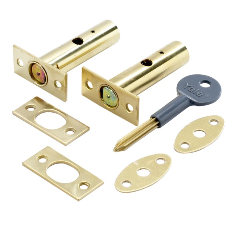 Yale Door Security Bolt Brass Effect Pack of 2