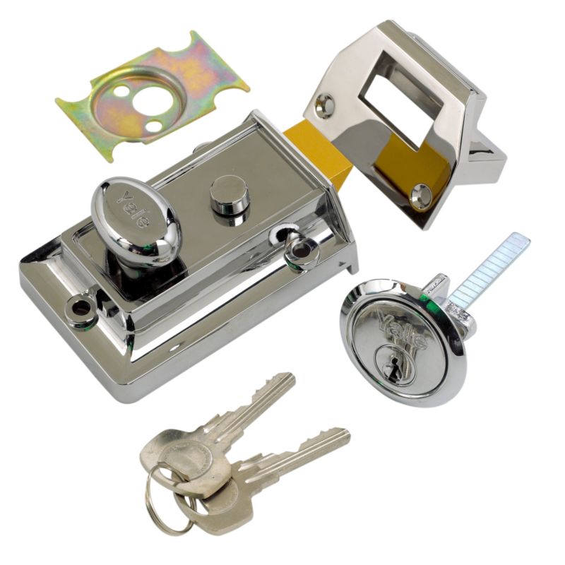Yale Traditional Nightlatch 630077105162 Chrome Effect