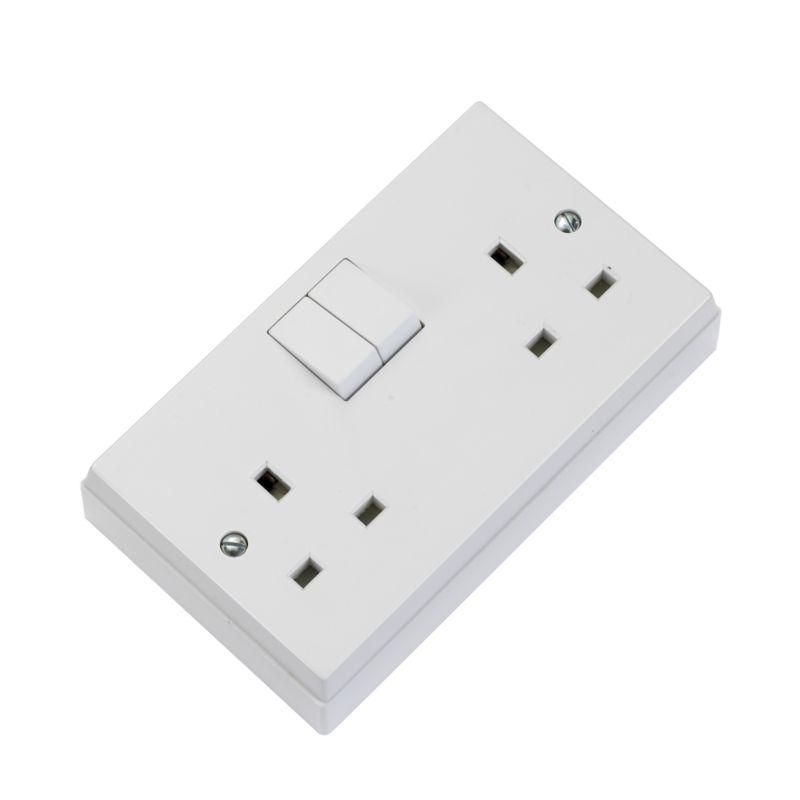 Volex 2 Gang Unswitched Fused Socket