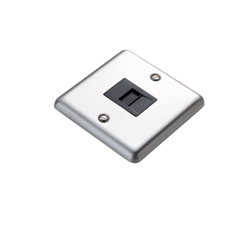 Volex Telephone Socket Secondary Blk Int