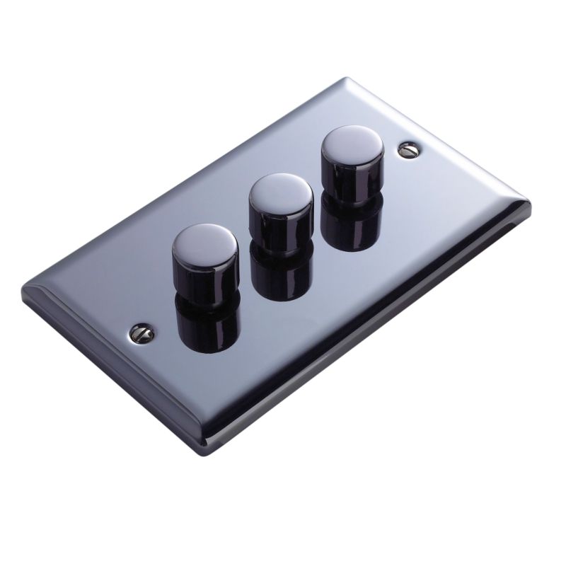 Volex Dimmer Switch Triple 3 x 250W 2-Way Mains
