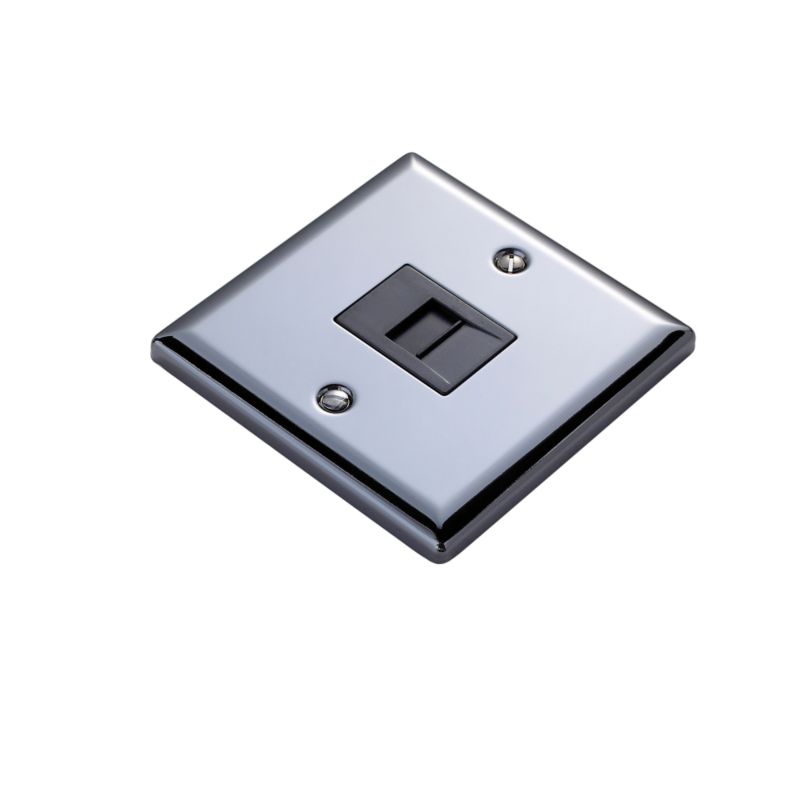Volex Telephone Socket Secondary Blk Int