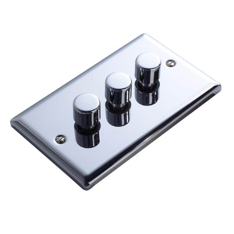 Volex Dimmer Switch Triple 3 x 250W 2 Way LV