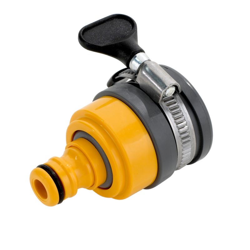 Hozelock Round Tap Connector YellowGrey