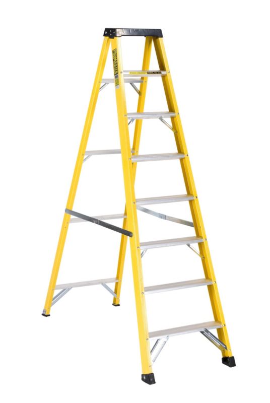Abru 8 Tread Fibreglass Stepladder H188m