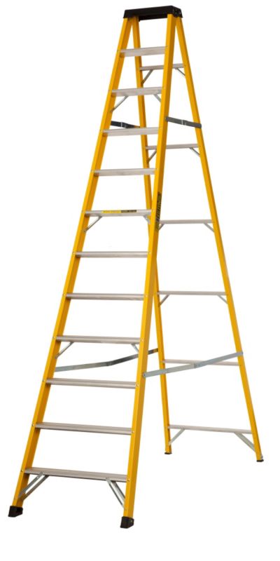 Abru 12 Tread Fibreglass Stepladder H28m